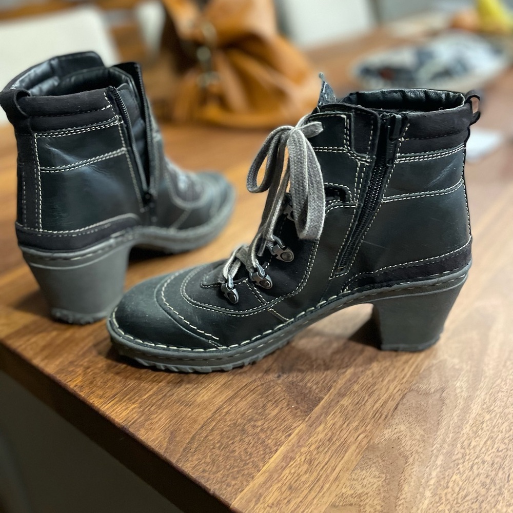 Black Lace Up Boots Josef Seibel